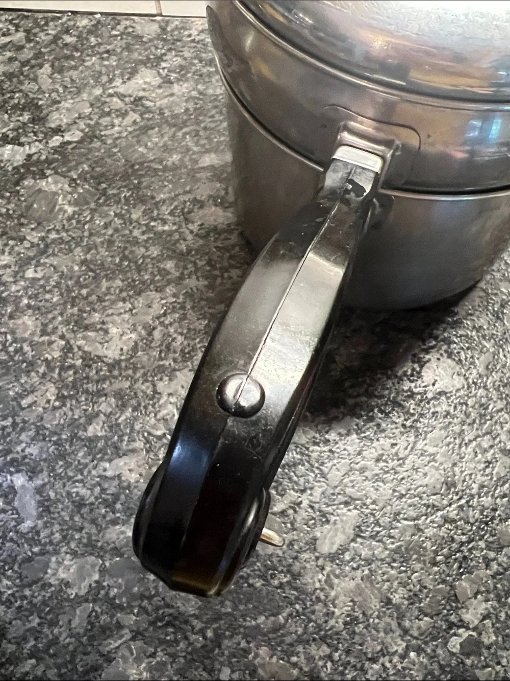 Farberware 2 1/2qt Stainless Steel Double Boiler Pot with Black Handles & lid